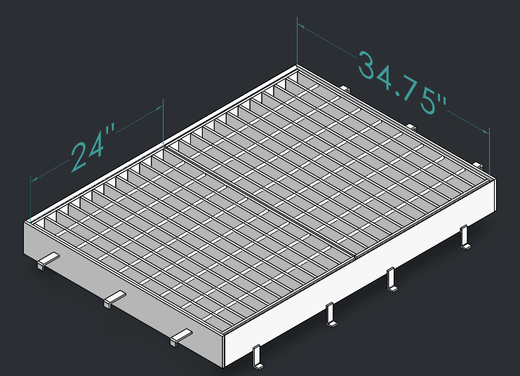 Drop Inlet Type 2 18 inch pipe Double 2 foot grate and frame thumbnail