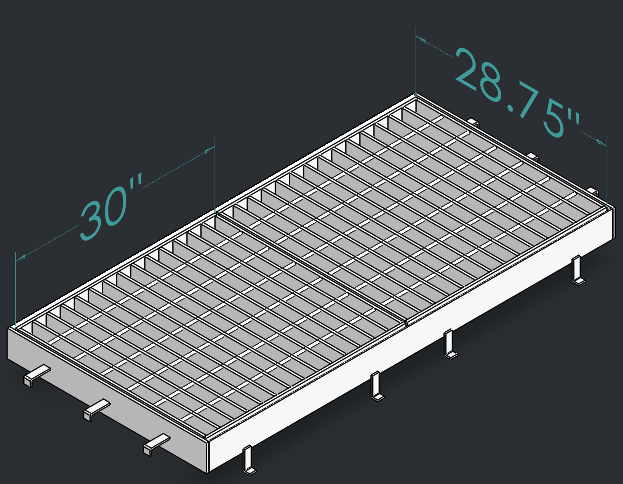Drop Inlet Type 2 <= 15 inch pipe Double 2'-6 inch grate and frame thumbnail