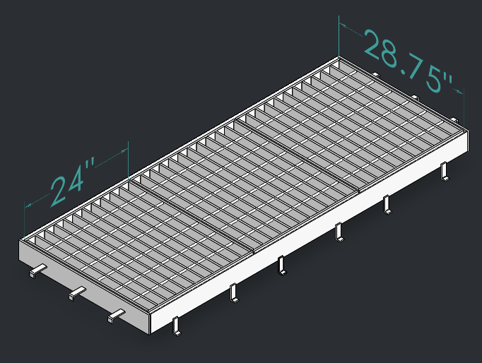 Drop Inlet Type 2 <= 15 inch pipe Triple grate and frame thumbnail