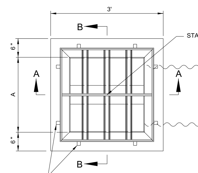 Drop Inlet Type 2A Dimension A reference