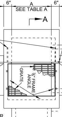 Drop Inlet Type 3 Dimension A reference
