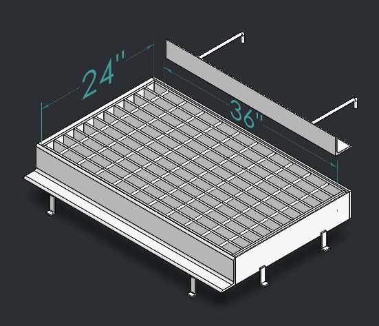 Drop Inlet Type 3 24 inch pipe grate and frame with protective face angle thumbnail