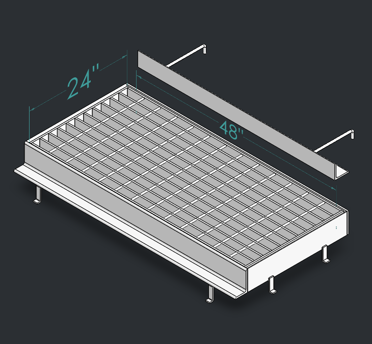 Drop Inlet Type 3 36 inch pipe grate and frame with protective face angle thumbnail