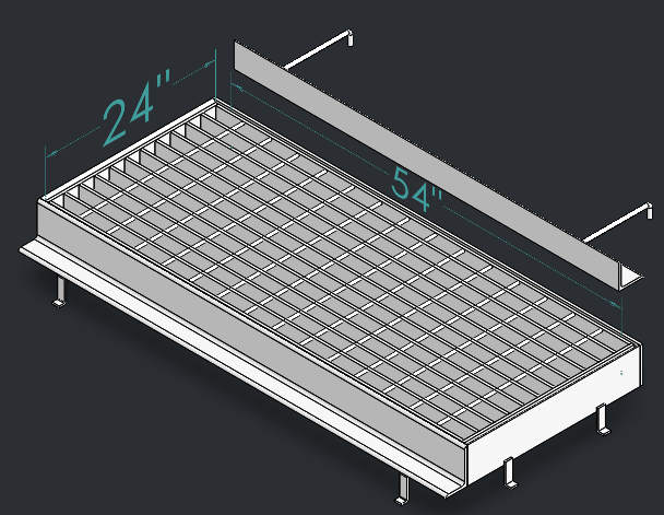 Drop Inlet Type 3 42 inch pipe grate and frame with protective face angle thumbnail