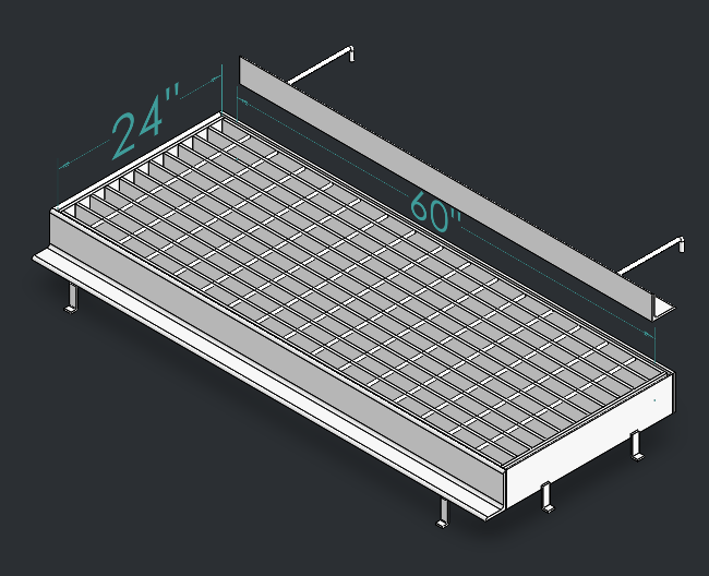 Drop Inlet Type 3 48 inch pipe grate and frame with protective face angle thumbnail