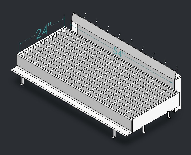 Drop Inlet Type 3A CMP 54" grate and frame with protective face plate and channel thumbnail