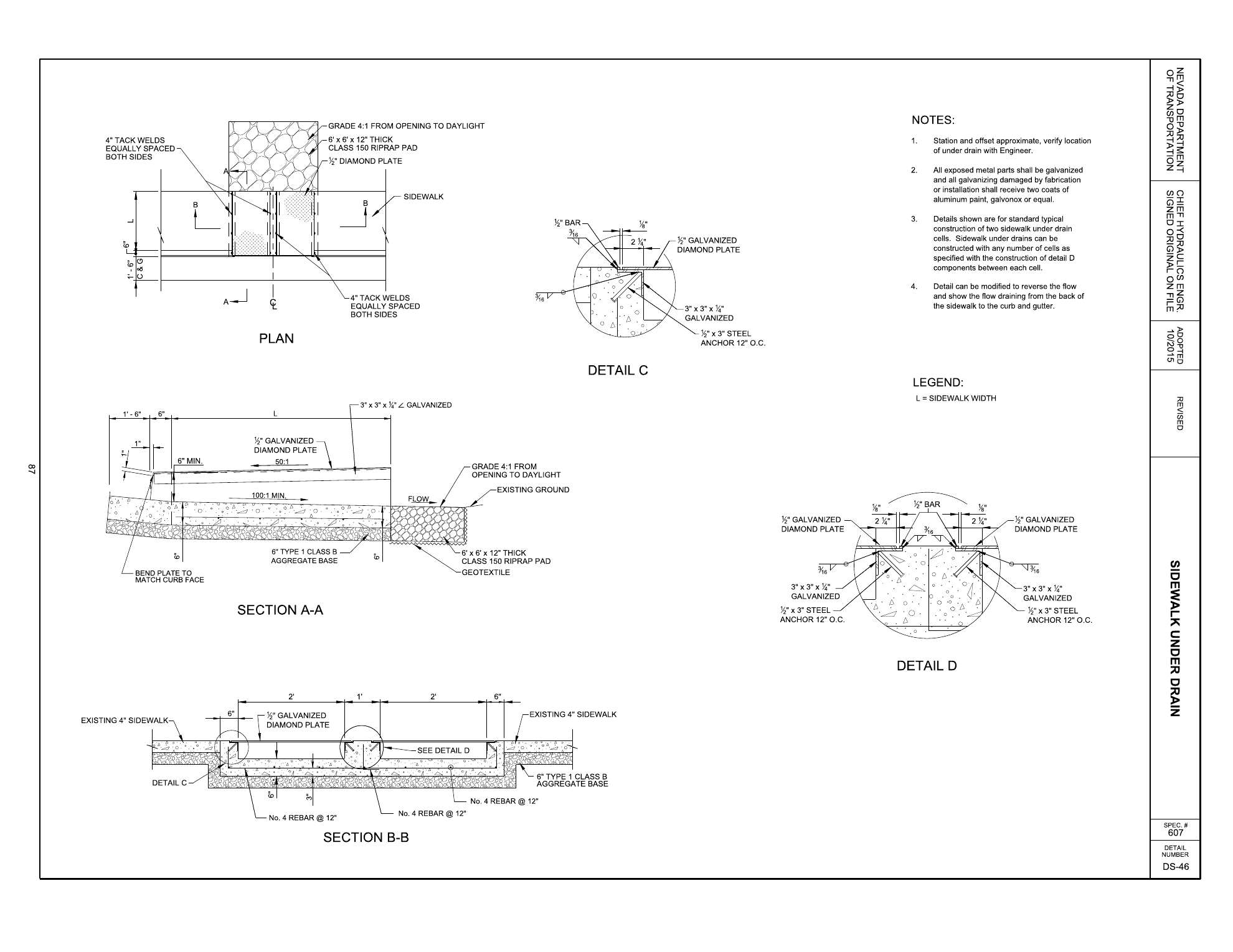 NDOT Sidewalk Drain DWG 236 thumbnail